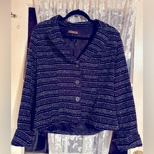 Ladies Black and White Blazer